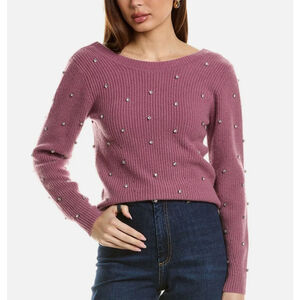 NWT Elie Tahari V-Wrap 100% Cashmere Sweater size medium